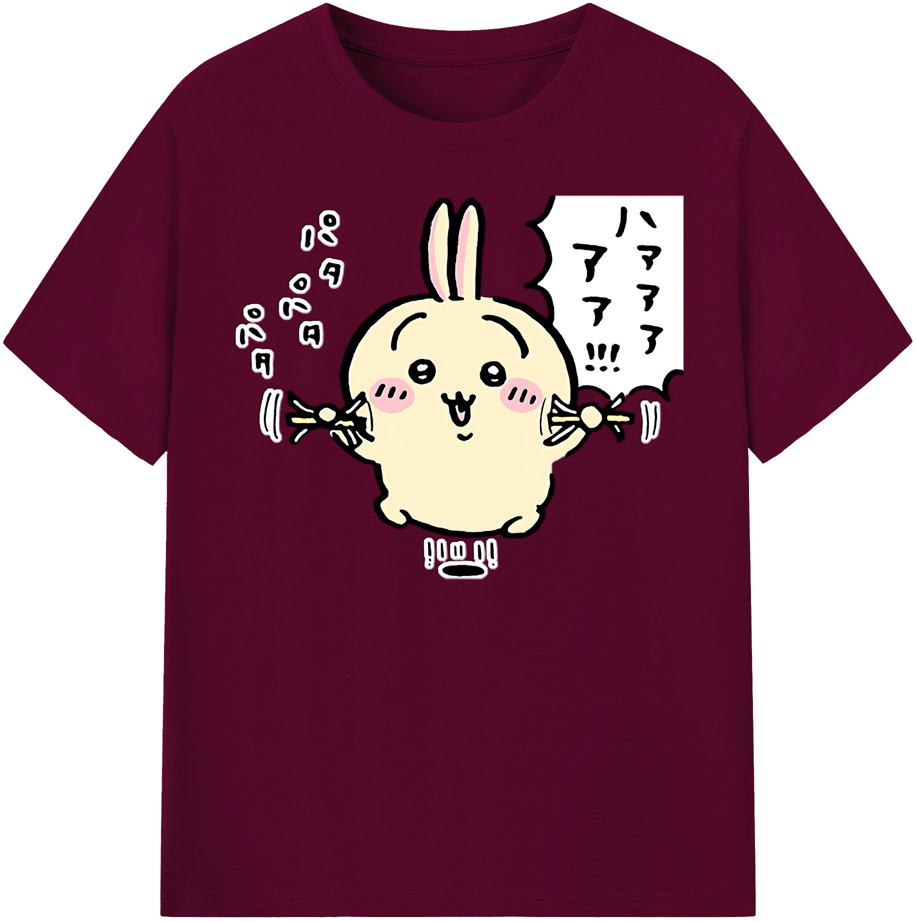 （画像用） ちいかわ うさぎ Chii-kawa usagi レディースカジュアルプリントTシャツ（綿100％）